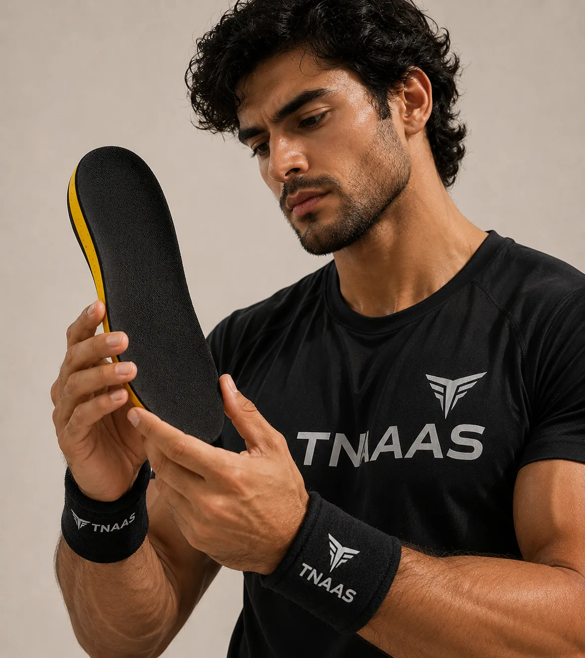 Runner wearing TNAAS performance insoles for cushioned support